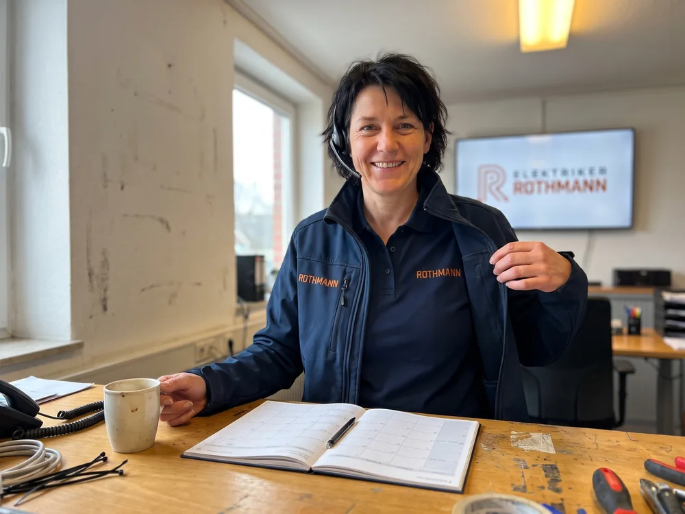 Birgit Rothmann am Telefon